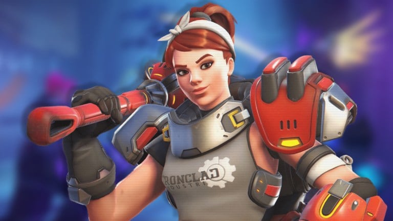 Brigitte sporting the new Sparkplug skin in Overwatch 2: Invasion.