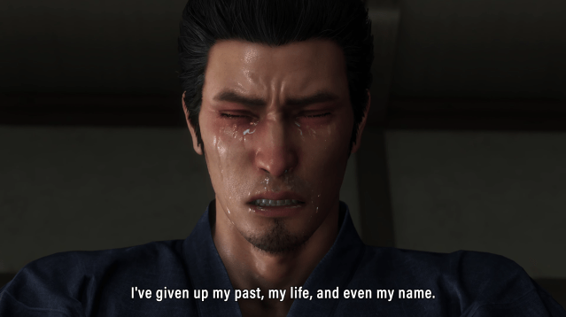 Kazuma Kiryu in tears in the Like a Dragon: Gaiden trailer.