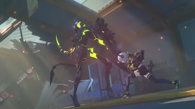 A combat scene in Zenless Zone Zero.