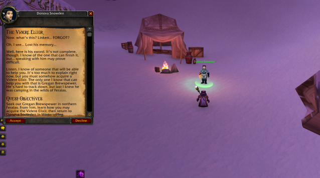 Donova Snowden, a questgiver in WoW Classic.