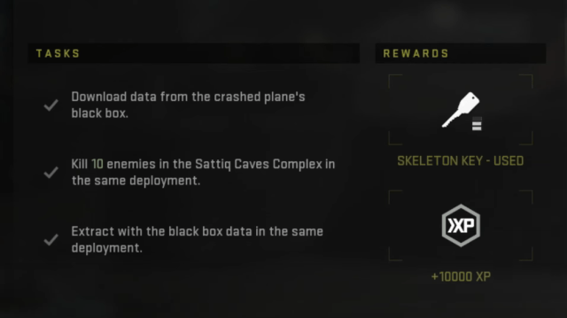 The mission objectives for Black Box in DMZ