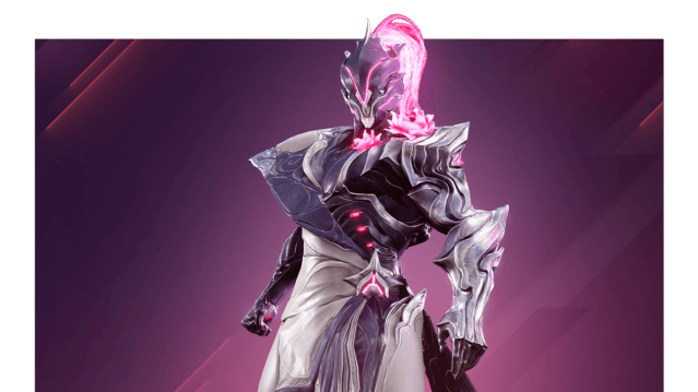 An image showing the sleek new Dex set for the Operator and Drifter, with a cutting-edge look that uses white, pink, and purple.