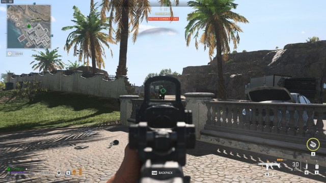 A Konni solider in DMZ in the sights of a player in Call of Duty.