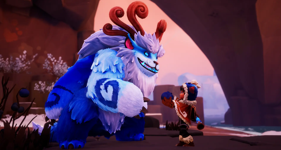 Nunu and Willump playing together in Tequila Works and Riot Forge game Song of Nunu.