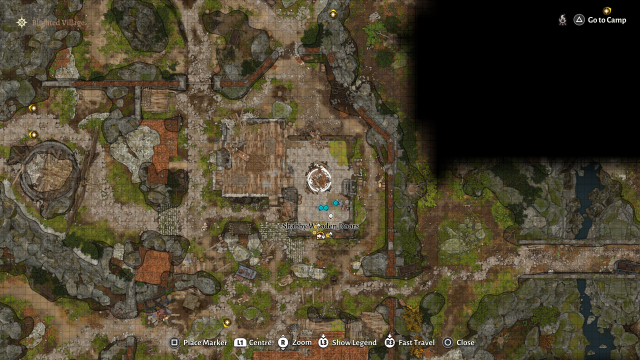 A map of the blighted village.