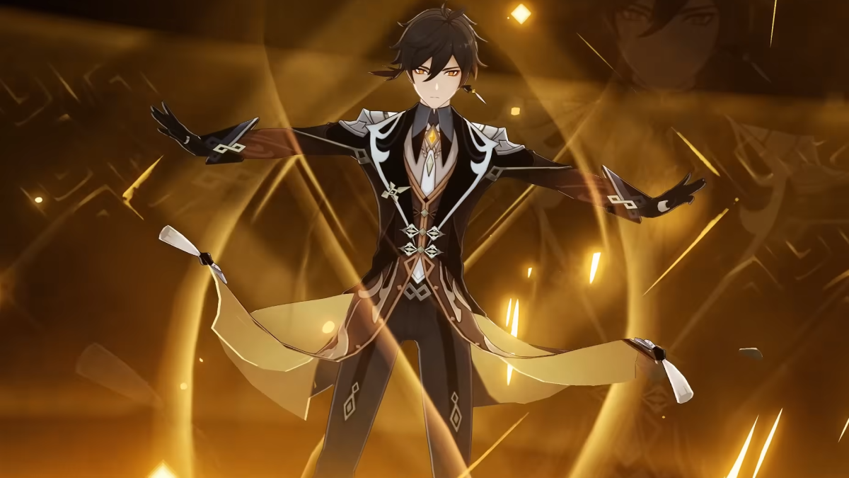 Zhongli using his Geo powers.