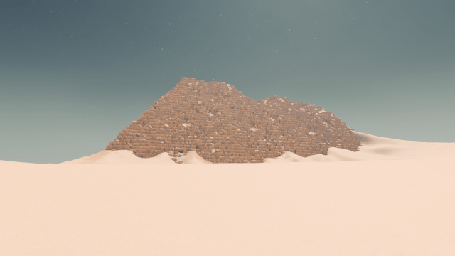 The Pyramids in Cairo shown in the Cairo Landmark in Starfield.
