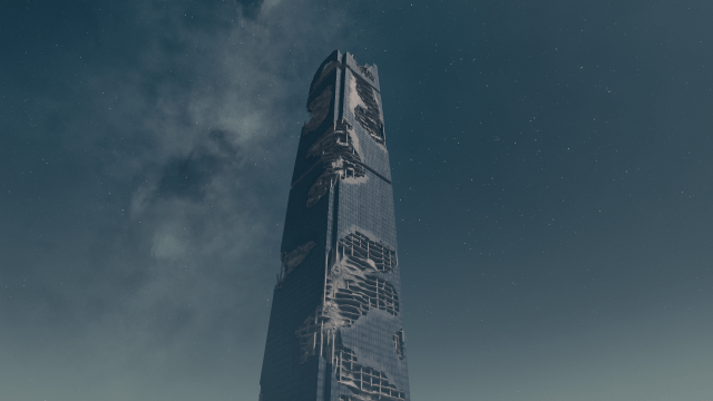 The International Commerce Center stands beneath the stars in Starfield.