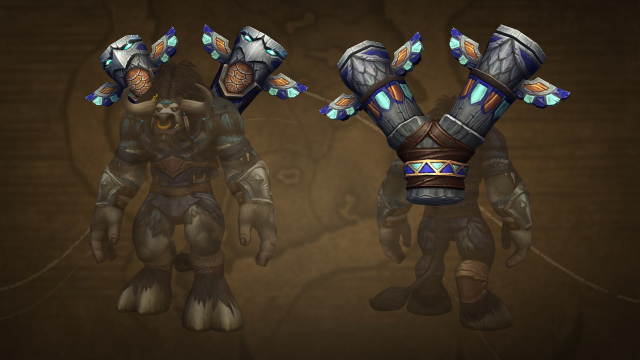 Tauren wearing Ancestral Skychaser’s Totem