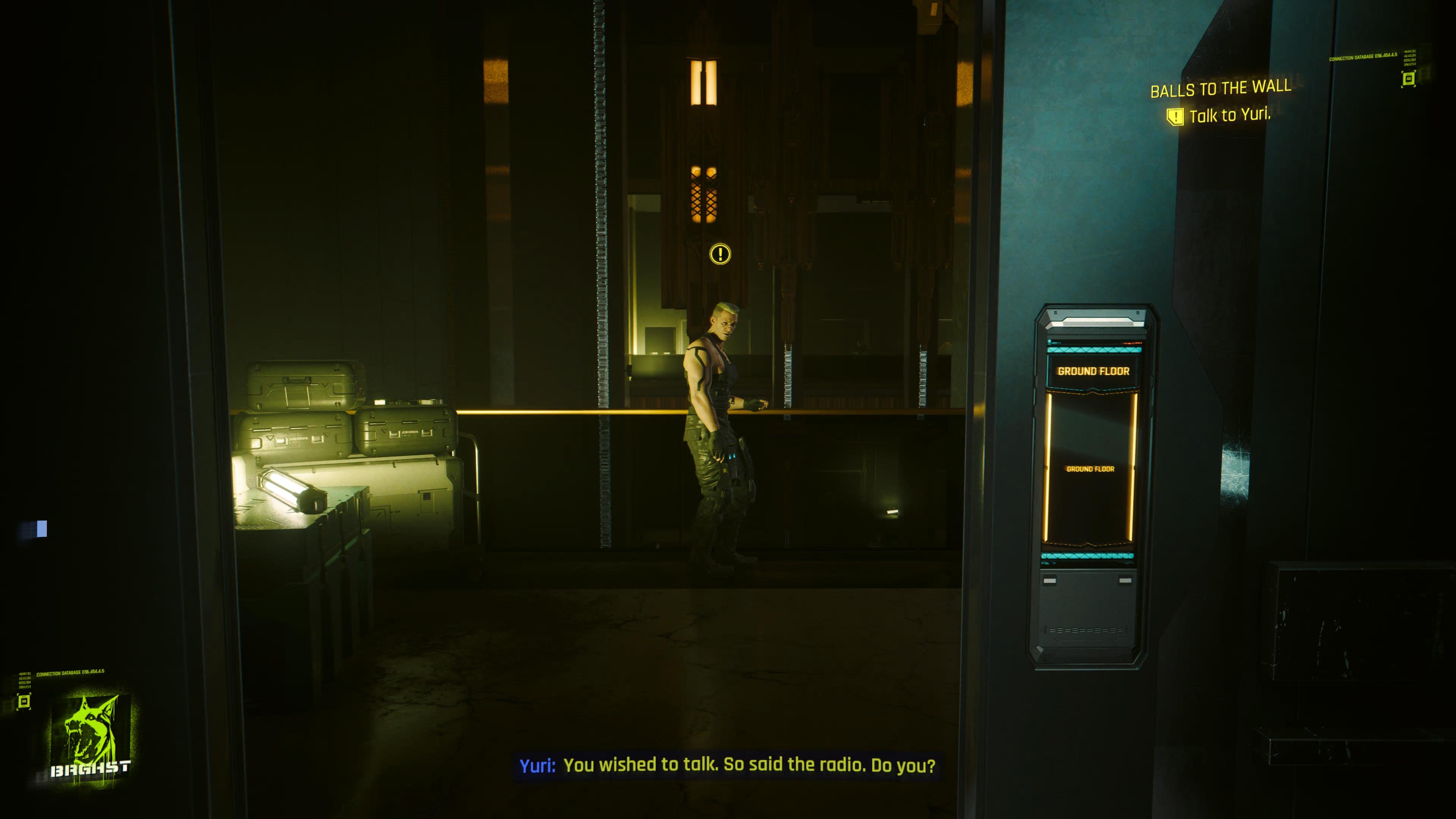 An in game screenshot of the character Yuri from the Cyberpunk 2077 game. 