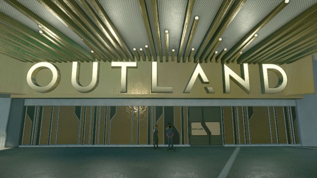 Outland storefront in New Atlantis, Jemison. Screenshot by Dot Esports.