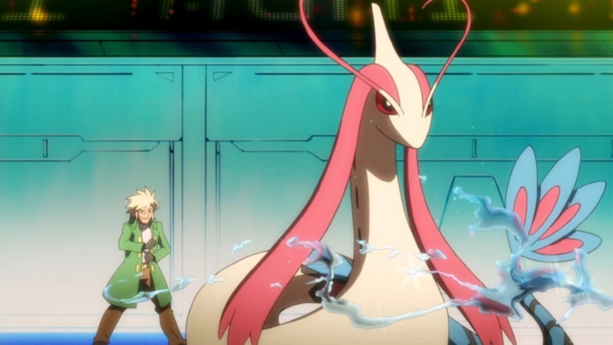 A Milotic in the Pokemon anime owned by Palmer shown in a battle.