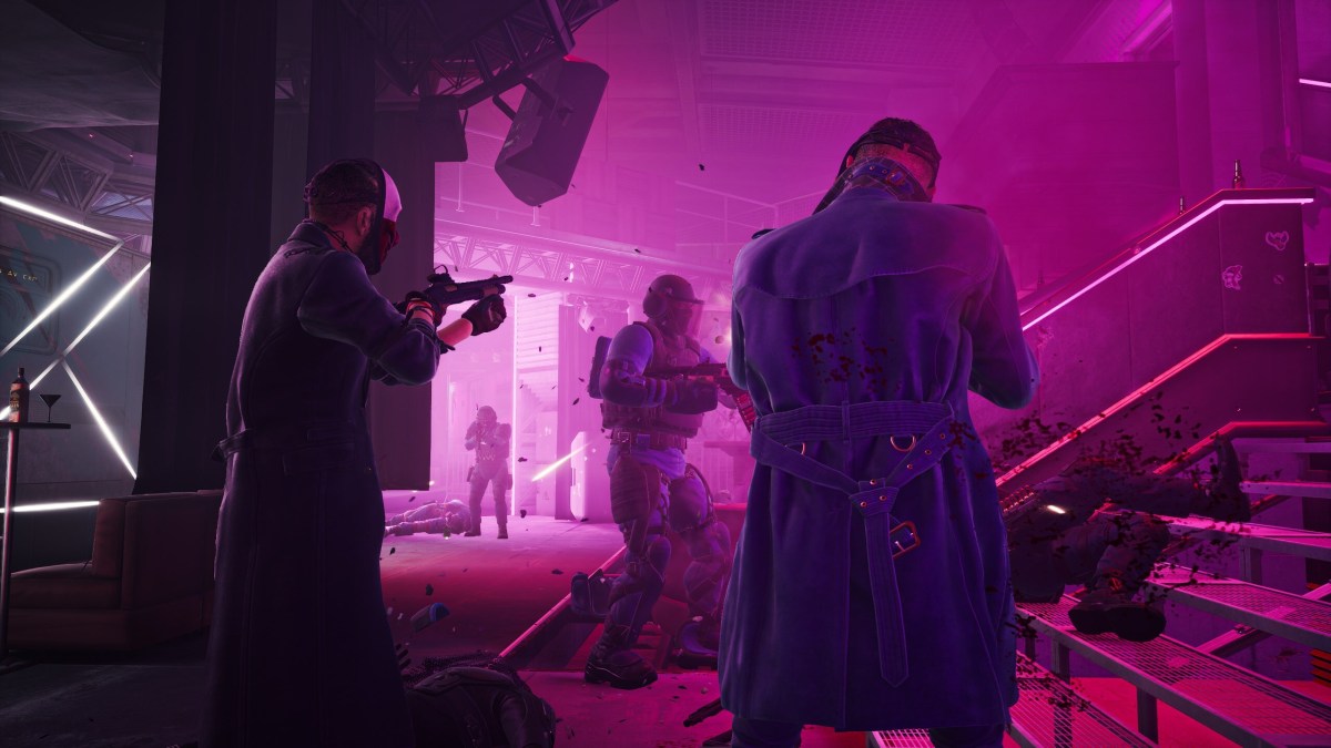 Displays heisters in a night club in Payday 3.