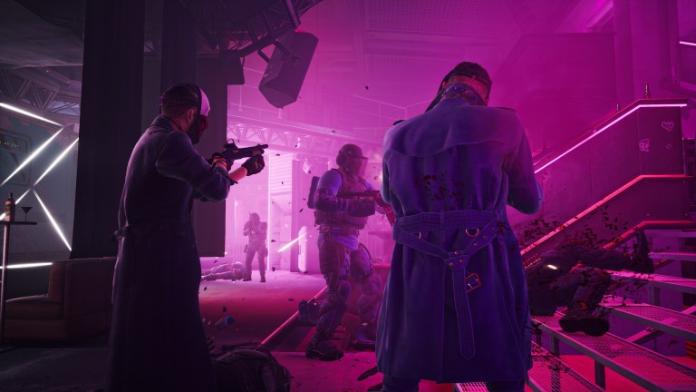 Displays heisters in a night club in Payday 3.