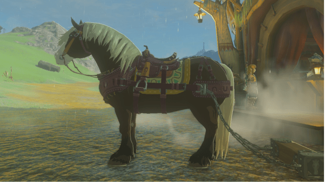 Screenshot of a horse with a normal mane.