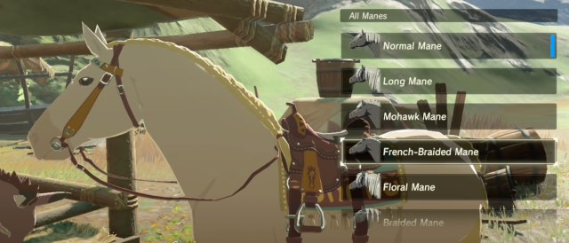 Screenshot of the Horse Braid Mane from Zelda ToTK.