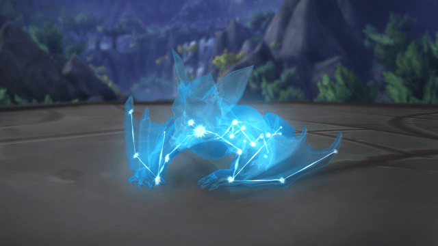Slyvy astral pet standing in a battle stance