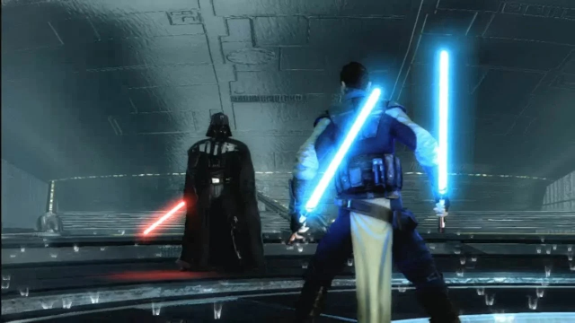 Star Wars the Force unleashed Starkiller fighting Darth Vader