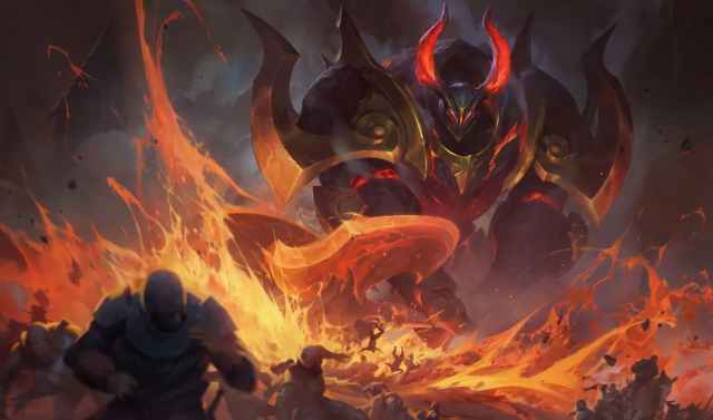 Image of Mordekaiser TFT slamming ground