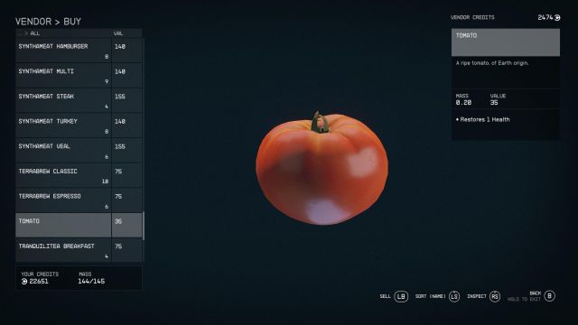 A tomato in Starfield