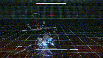 GIF displays an AC performing a 90 degree Quick Turn in Armored Core 6.