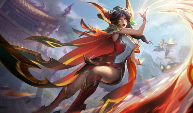 Brave Phoenix Xayah splash art