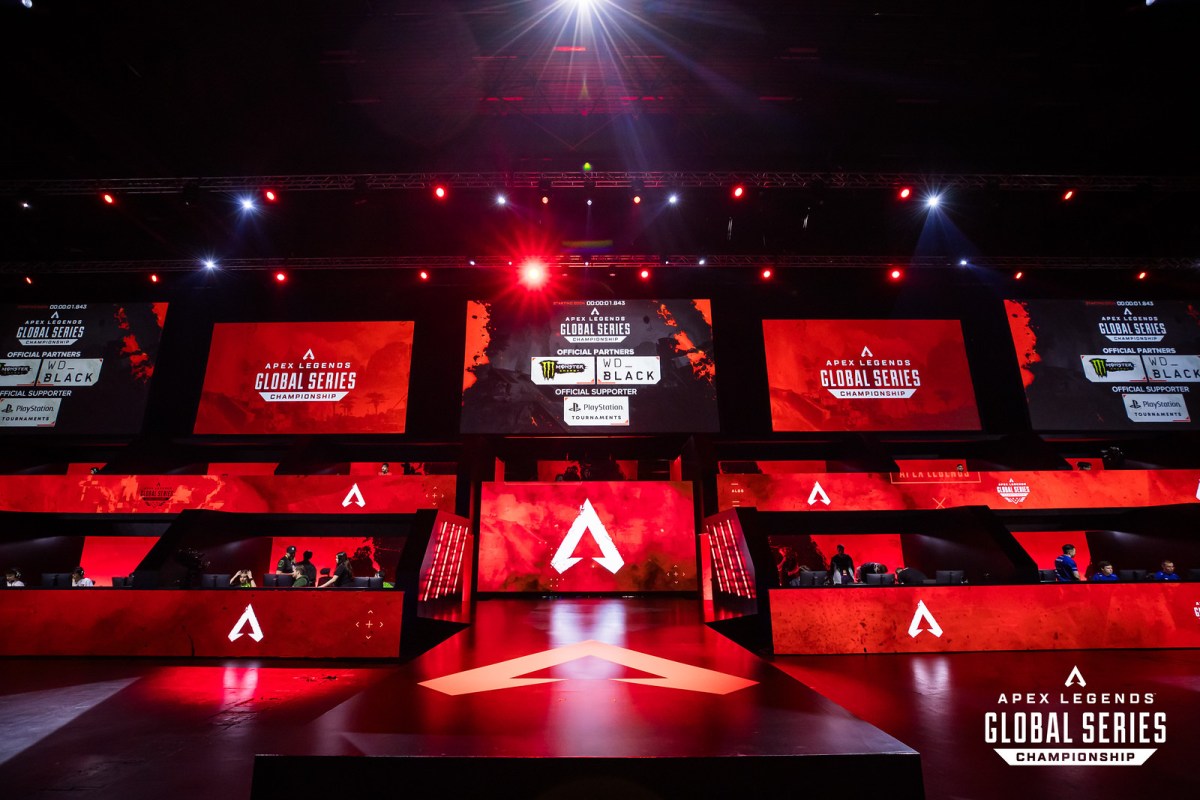 Resorts World Arena stage, host of the 2023 ALGS Championship