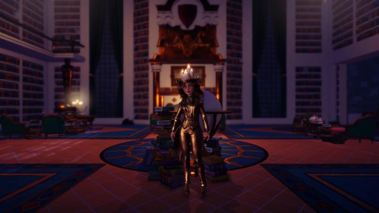 The player dressed as a candle in the Beauty and the Beast Realm.