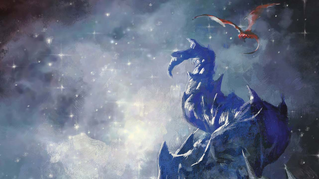 A dragon and tentacle interrupt a starry night sky in DnD 5E.