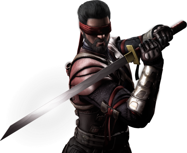 Mortal Kombat XL render featuring Kenshi holding his katana defensively.