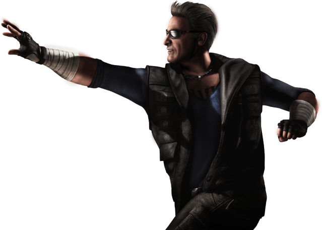 Mortal Kombat XL render featuring Johnny Cage with his arm outstretched.