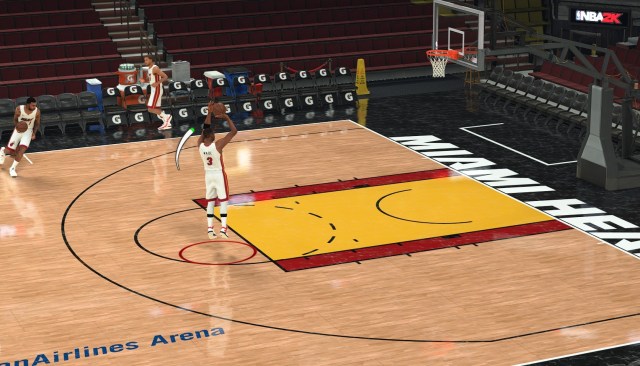 Dwyane Wade shooting a jump shot in NBA 2K24