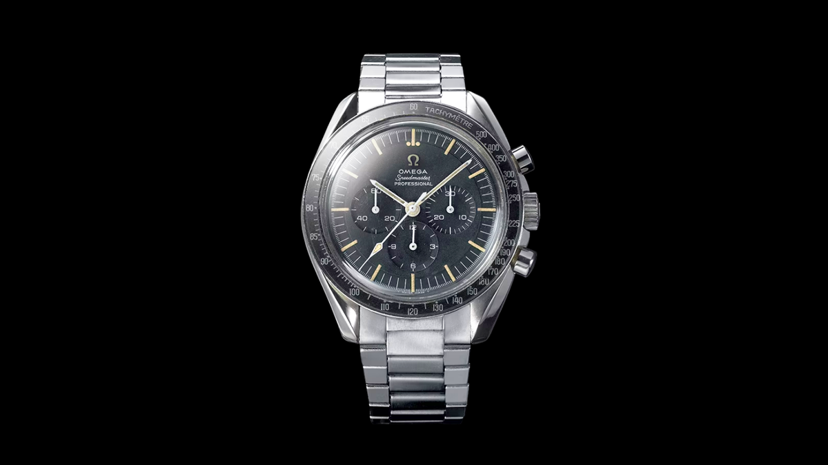 An Omega Speedmaster wristwatch. 