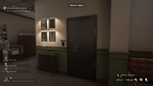 A vault door in a building inside of Payday 3.