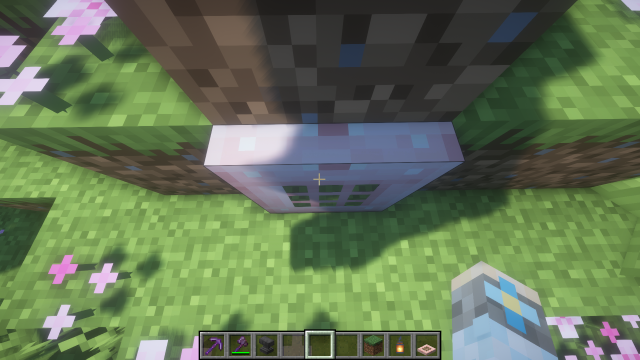 A player standing on the same block as a trapdoor.
