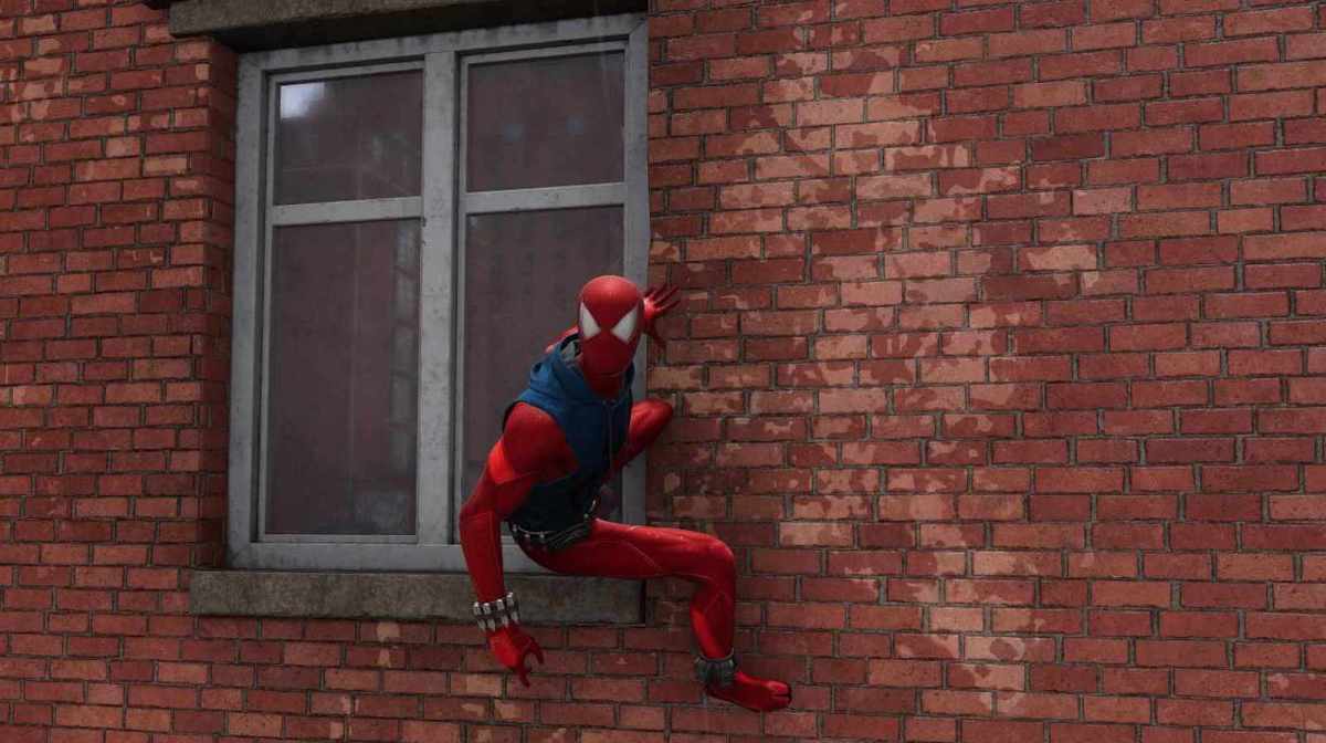 The Scarlet Spider on a Wall in Spider-Man 2