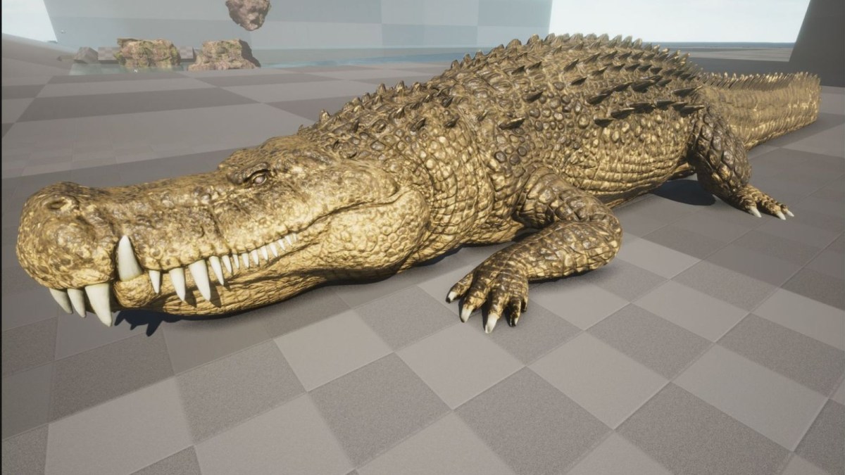A Sarcosuchus shown in the Ark: Survival Evolved Dev Kit