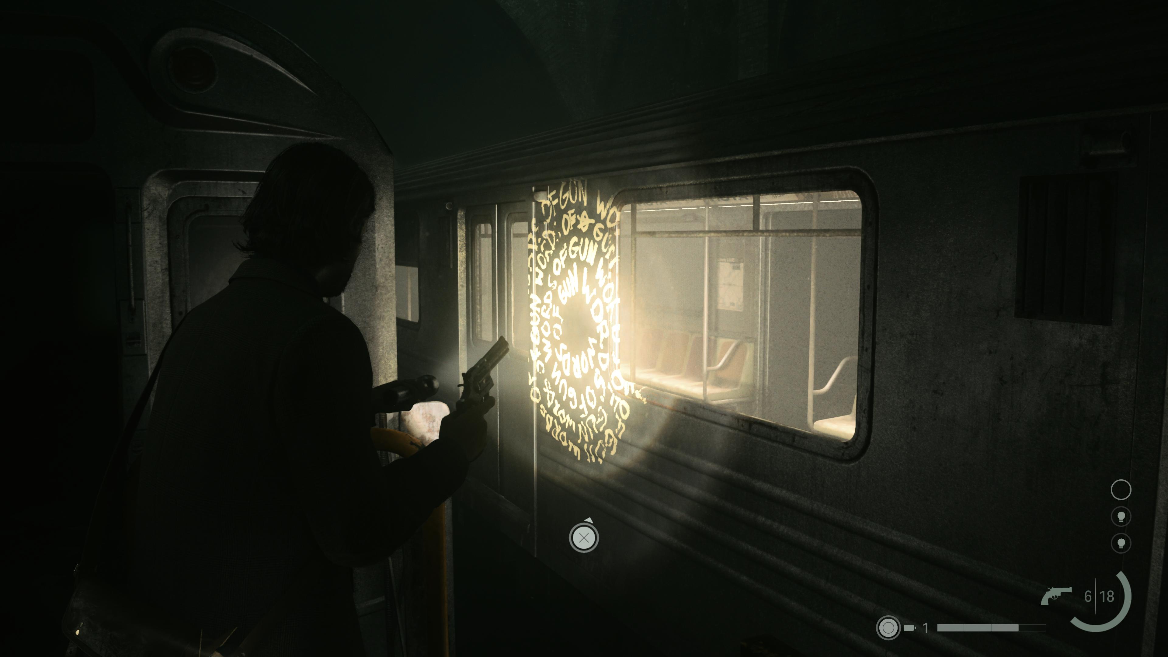 Words of Power in a train in Alan Wake 2.