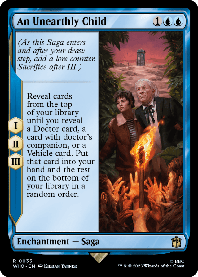 Image of a Saga card from the Doctor Who MTG set.