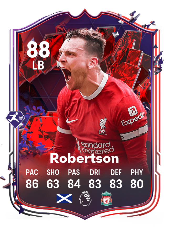 Image of Andrew Robertson's Trailblazers' card in EA FC 24 Ultimate Team.