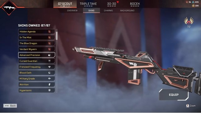 The G7 Scout's Advanced Precision skin from the Doppelgangers Event