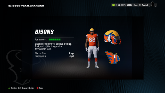 Bisons Madden 24 Relocation uniform