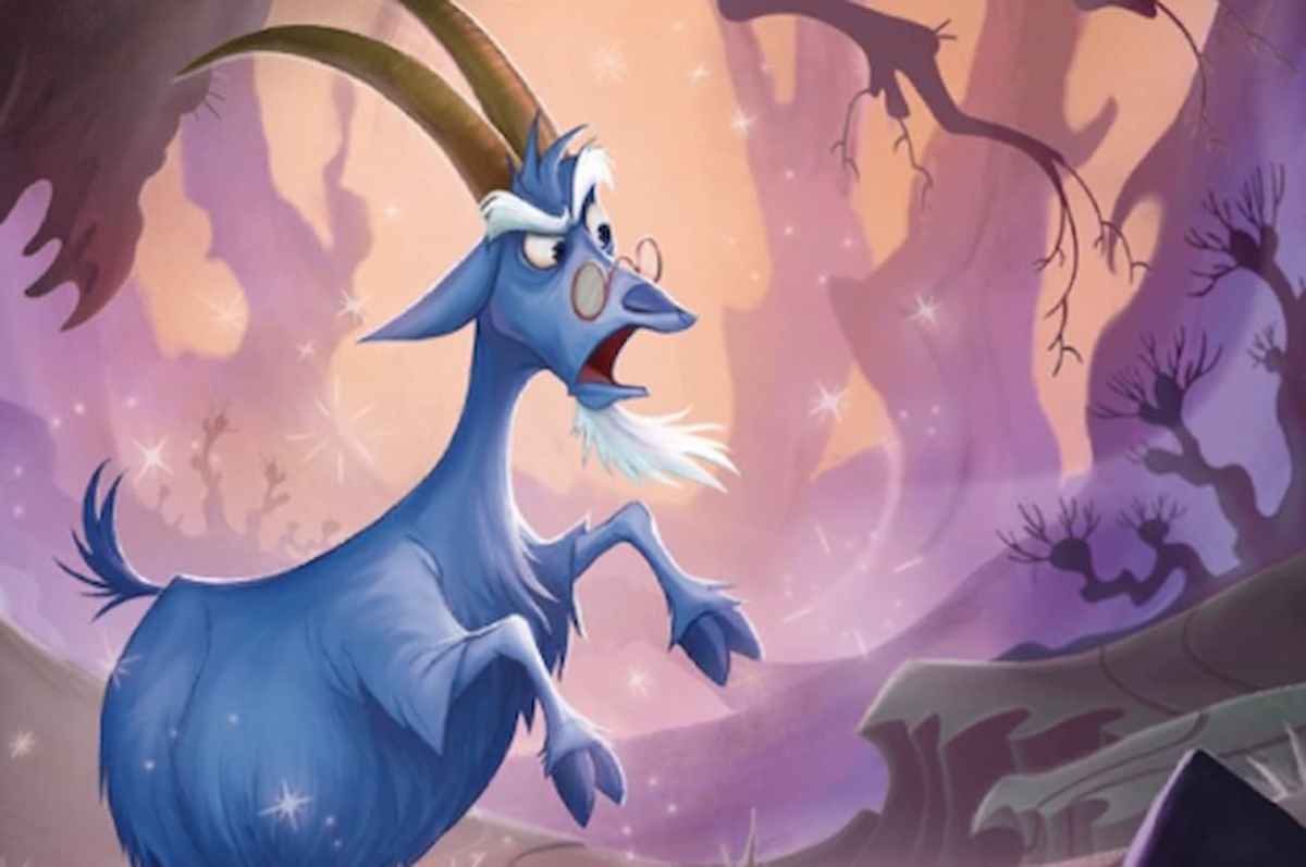 Image of cranky old goat through Disney Lorcana Merlin Goat Rise of the Floodborn