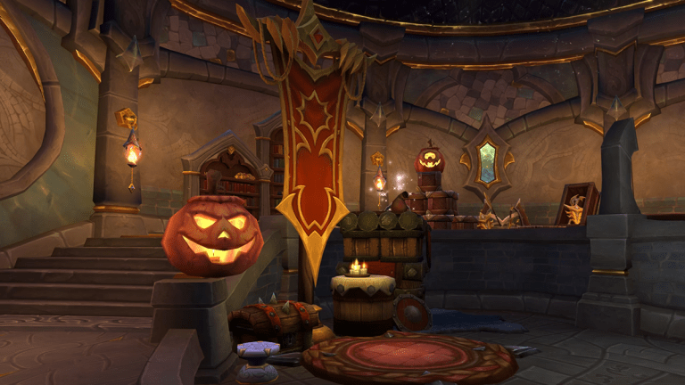 Pumpkins in an inn in WoW