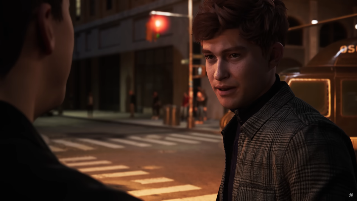 Harry Osborn talking with Peter in Spider-Man 2.