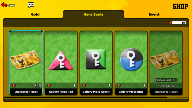 Hero Souls Shop of My Hero Ultra Rumble