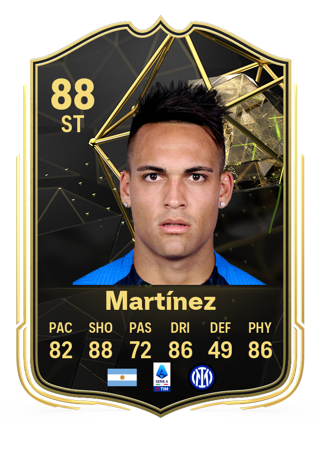 Lautaro Martínez's 88-rated card in EA FC 24's Ultimate Team TOTW 3.