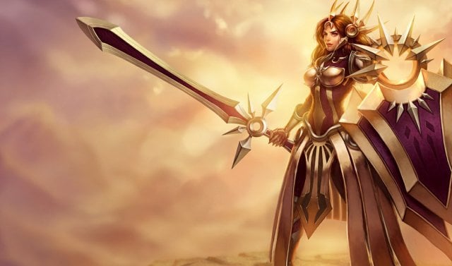 League of Legends champion Leona in official splash art.