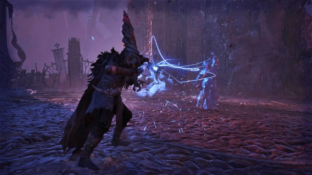 A character using a spell in Lords of the Fallen