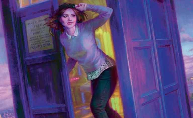 Image of Clara exiting The TARDIS through MTG Clara Oswald Doctor Who Commander Precon Paradox Power